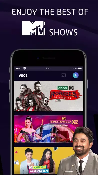 Screenshot di Voot