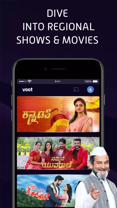 Screenshot di Voot