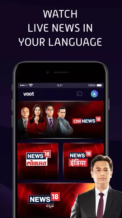 Screenshot di Voot