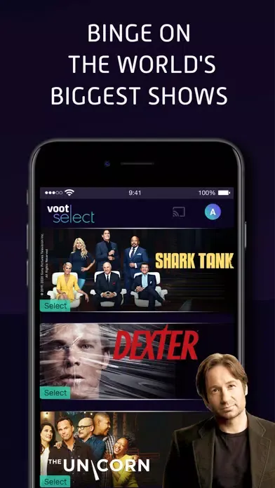 Screenshot di Voot