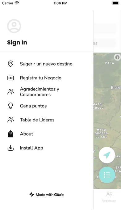 Tangkapan layar Viajero app