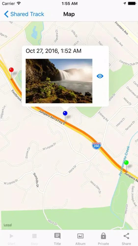 Shared Track Screenshots
