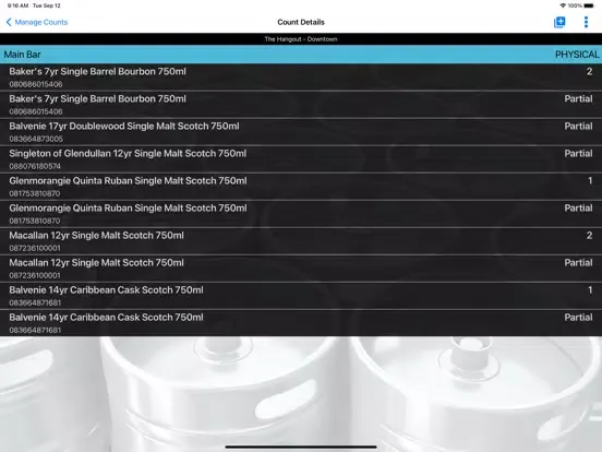 Capturas de pantalla de Beverage Metrics iPad 