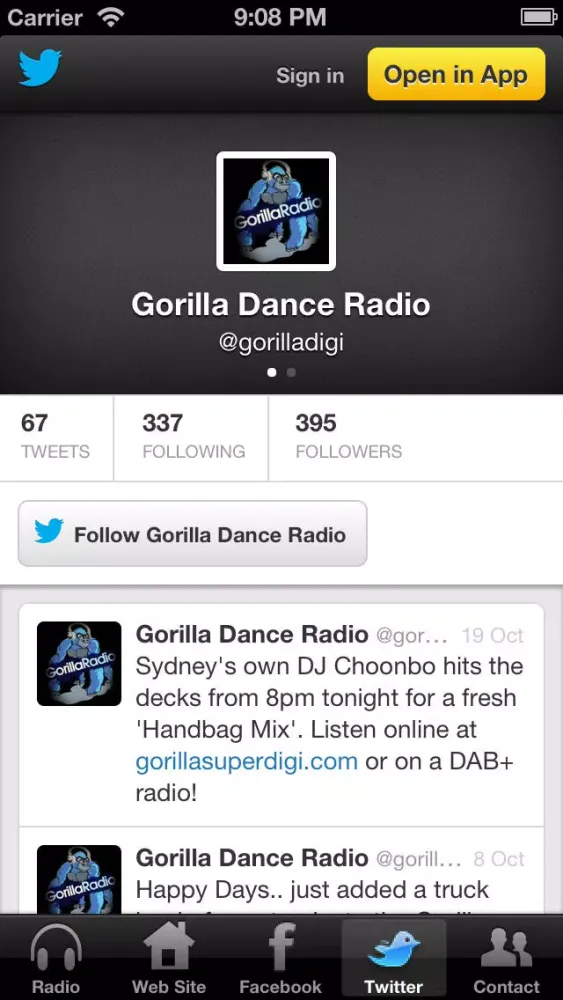 Captures d'écran de Gorilla Radio Sydney