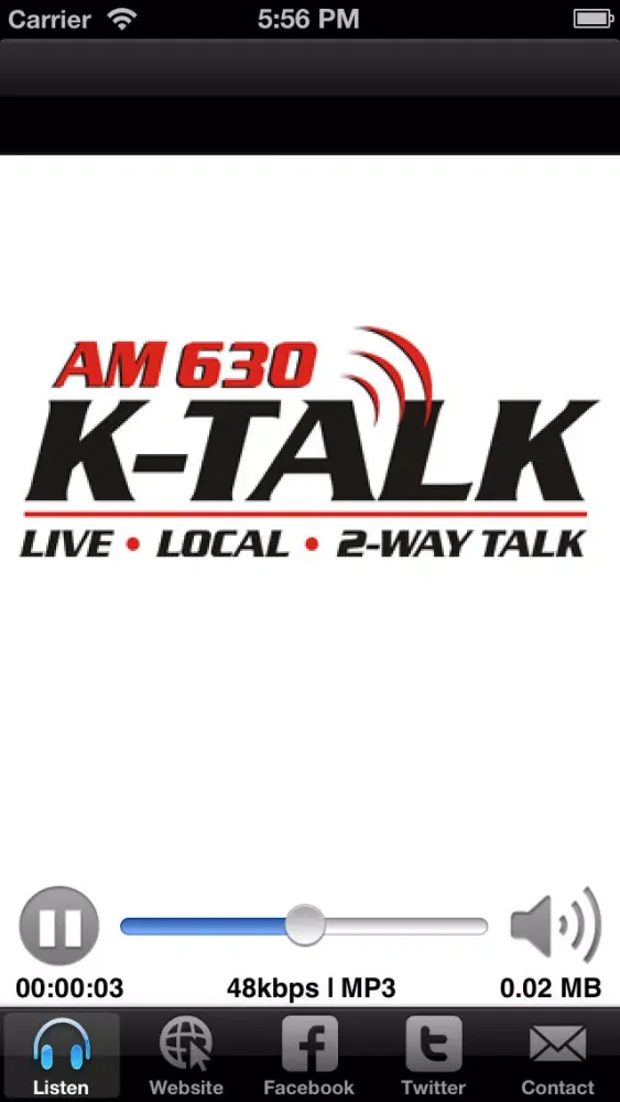 ภาพหน้าจอของ K-Talk Radio