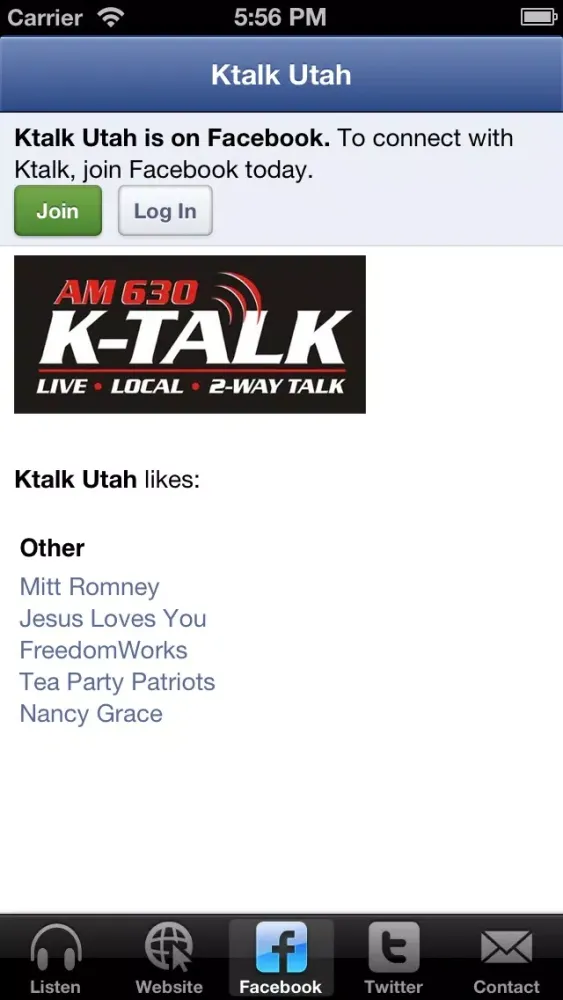 ภาพหน้าจอของ K-Talk Radio