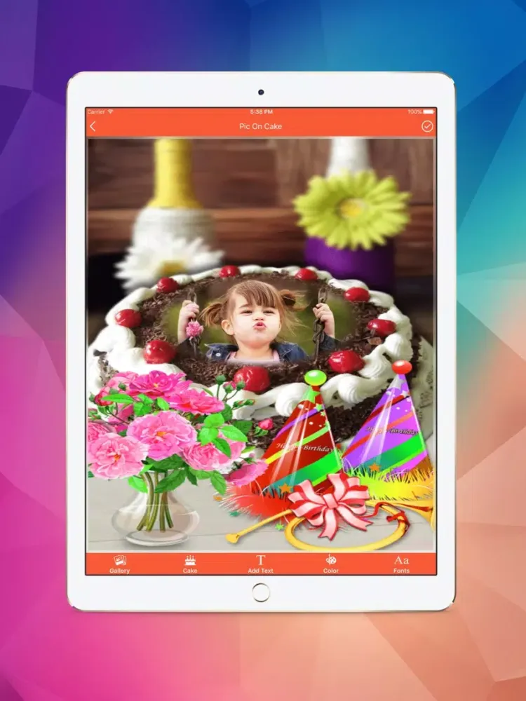 Captures d'écran de Name and Photo on Birthday Cakes iPad 