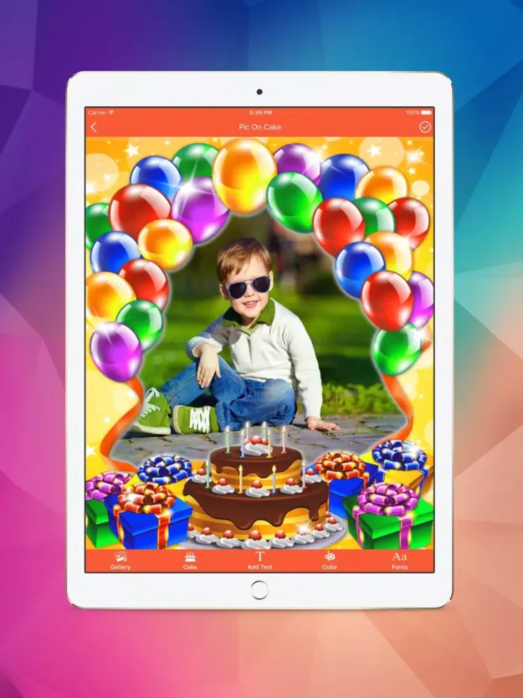 Captures d'écran de Name and Photo on Birthday Cakes iPad 