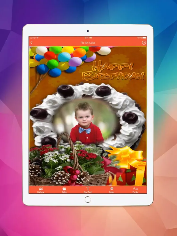 Captures d'écran de Name and Photo on Birthday Cakes iPad 