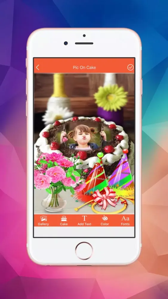 Captures d'écran de Name and Photo on Birthday Cakes