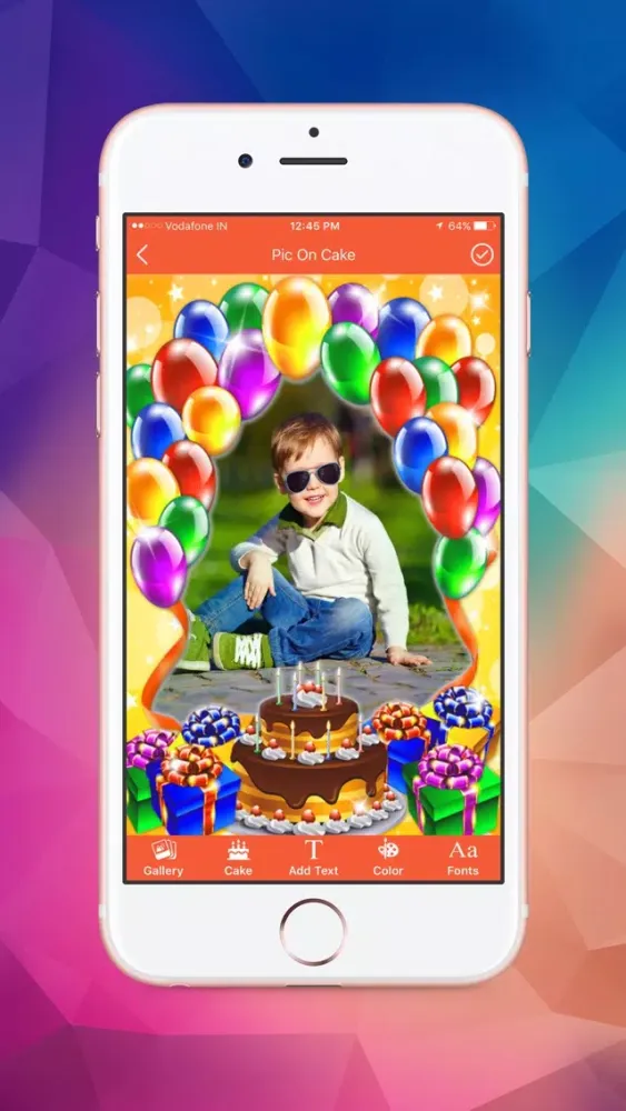 Captures d'écran de Name and Photo on Birthday Cakes