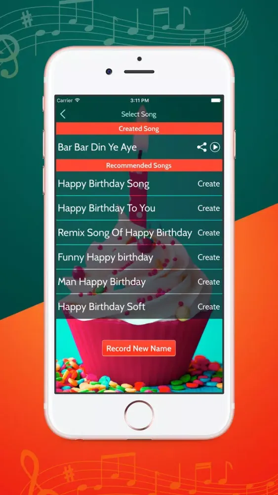Record Birthday Song With Your Name سکرین شاٹس