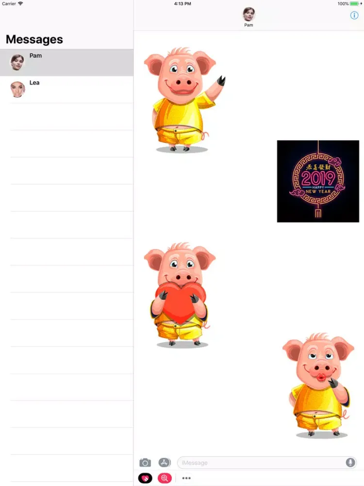 Tangkapan skrin Golden Chinese Pig Year 2019 iPad 