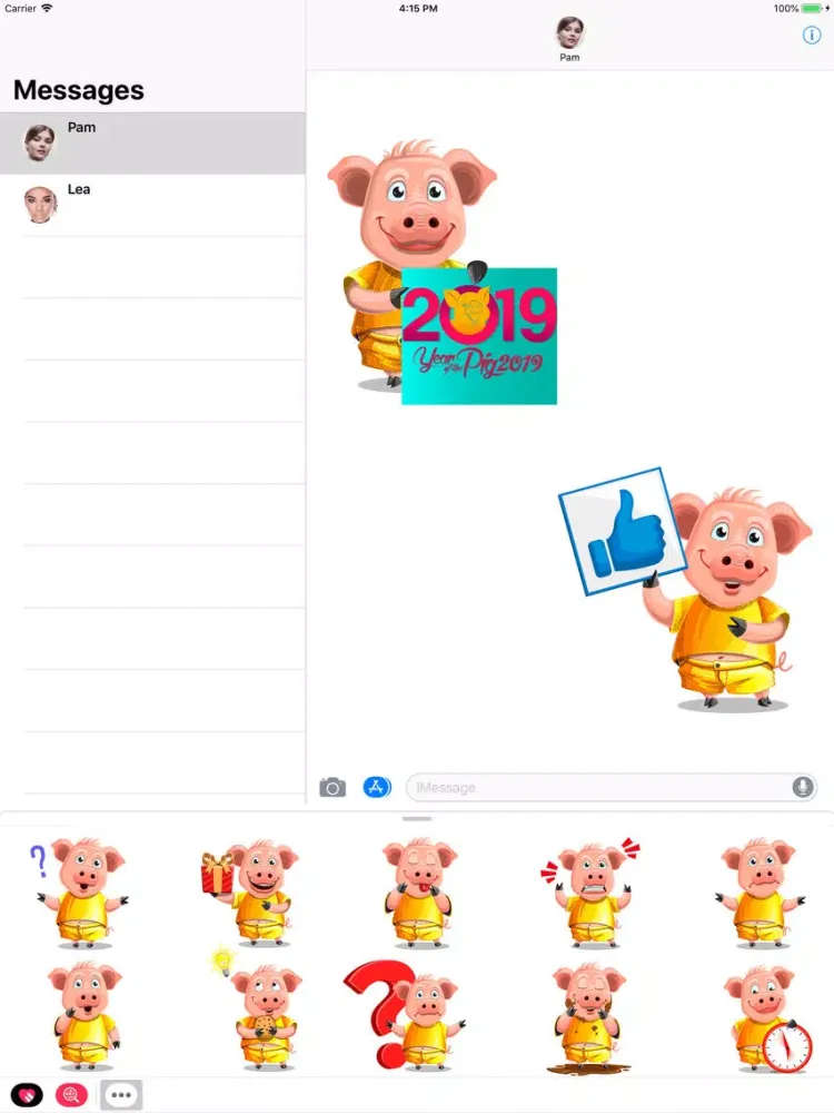 Tangkapan skrin Golden Chinese Pig Year 2019 iPad 