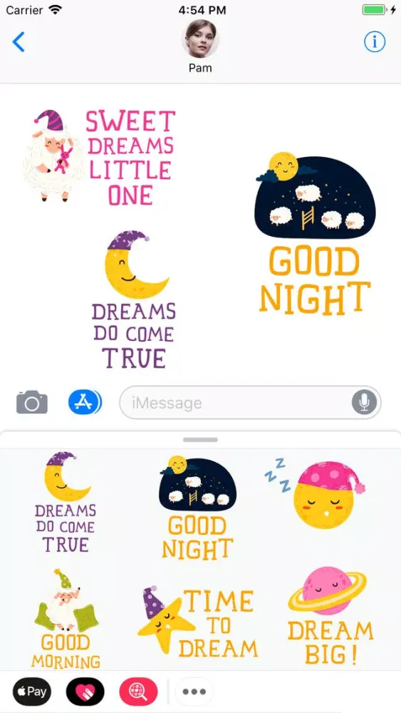 Good night : Stickers سکرین شاٹس