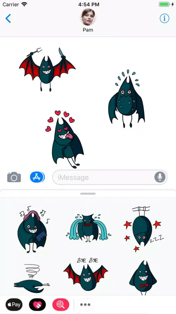 Tangkapan skrin Funny and crazy BAT stickers