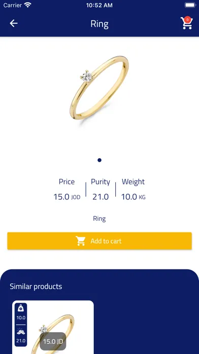 Ảnh chụp màn hình của ICG Jewelry