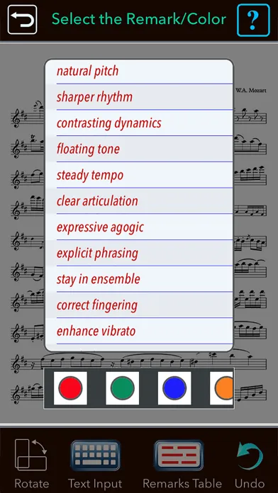 Tangkapan skrin Music Lesson NotePad