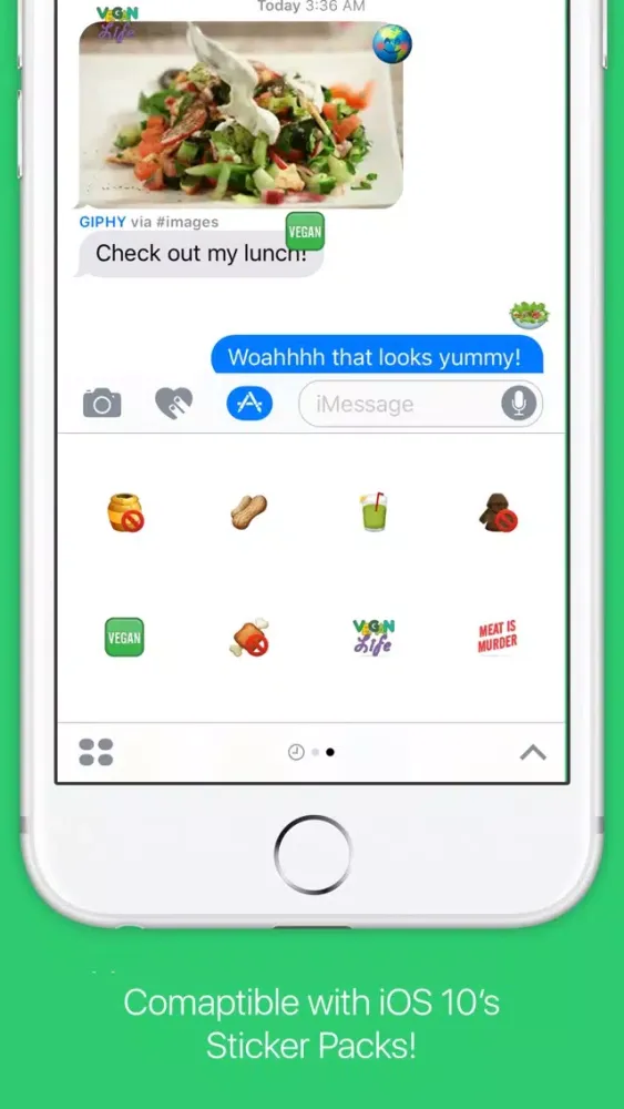 Veganmoji: Vegan Stickers应用截图