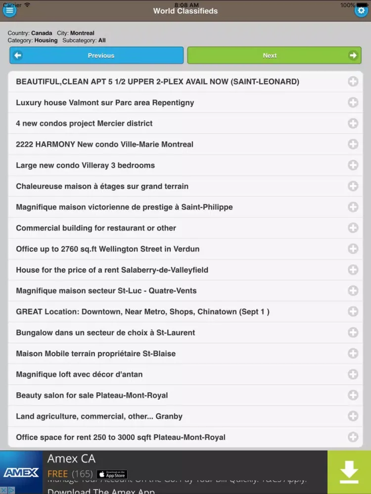 World Classifieds iPad  スクリーンショット