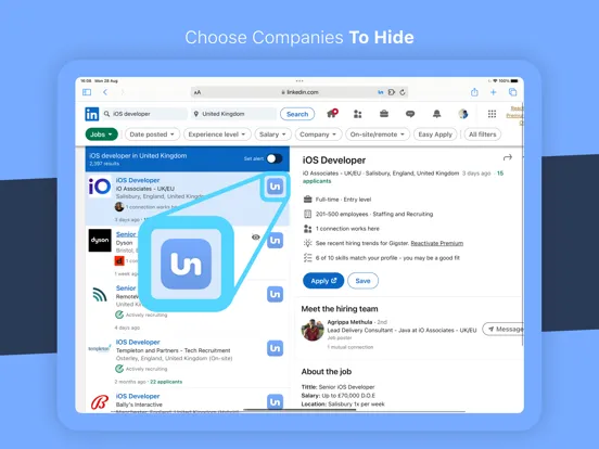Un: Web Extension for LinkedIn iPad  স্ক্রিনশট