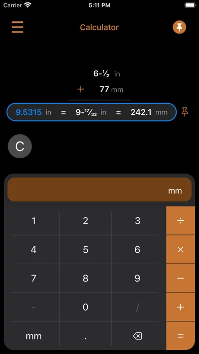 Captures d'écran de SM Calculator