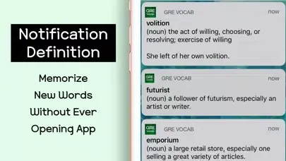 Tangkapan skrin GRE Vocabulary Words