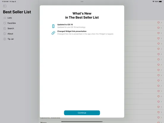 Ảnh chụp màn hình của The Best Seller List iPad 