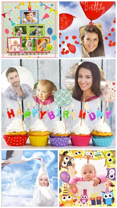 صور Birthday Cards Free: happy birthday photo frame, gift cards & invitation maker