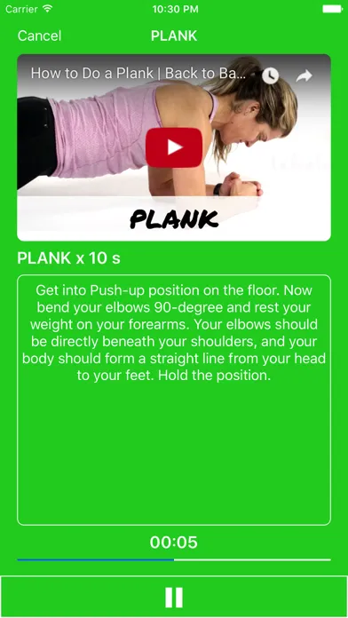 30 Day Fit Challenge Workout Screenshots