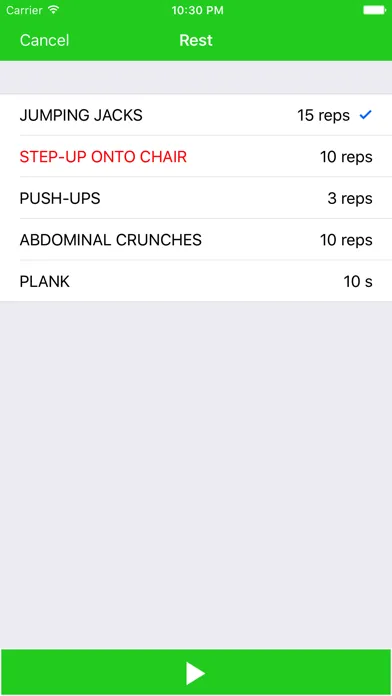 30 Day Fit Challenge Workout Screenshots
