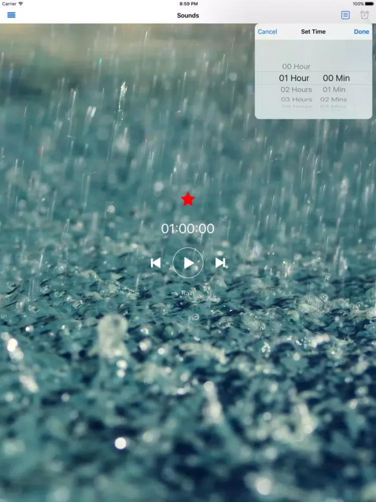 White Noise Sleep Sound Pro iPad 应用截图