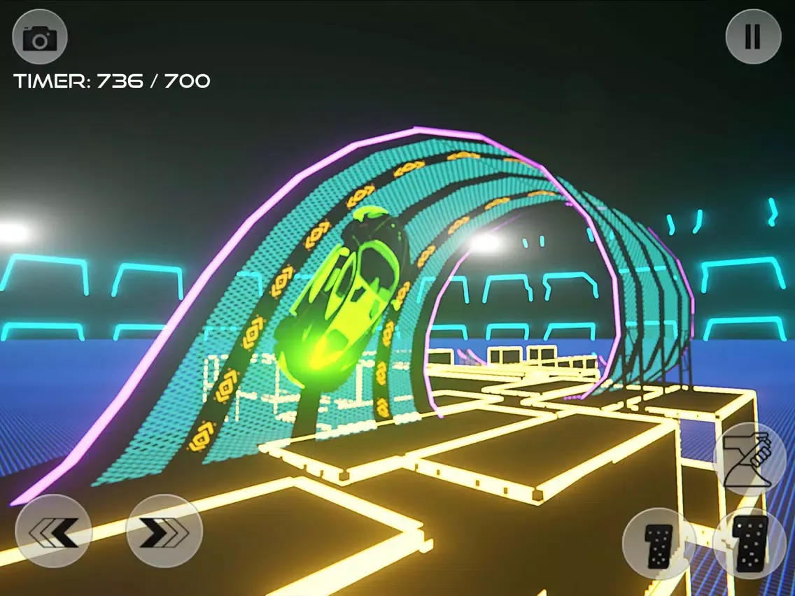Ảnh chụp màn hình của Neon Drive: Race Track Builder iPad 