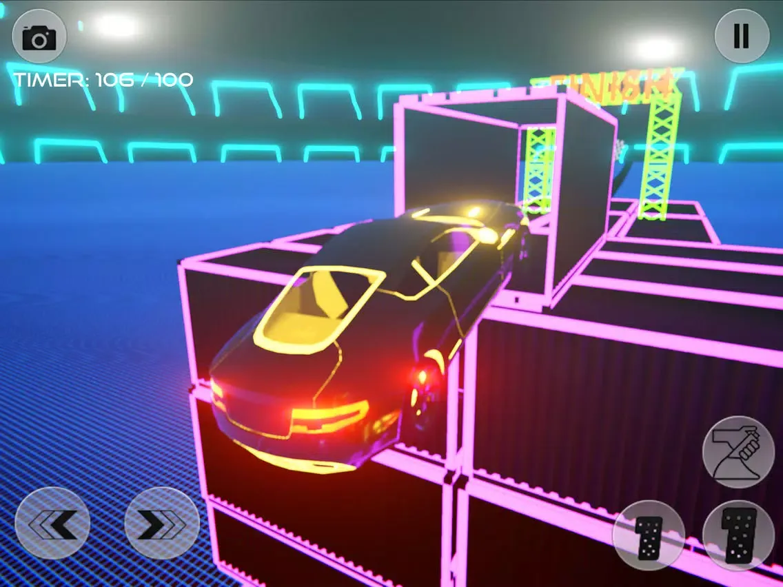 Ảnh chụp màn hình của Neon Drive: Race Track Builder iPad 