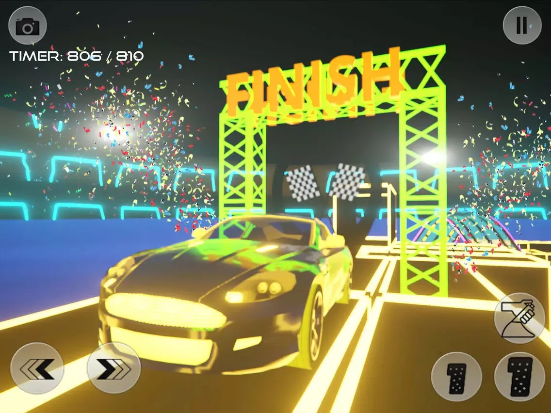Ảnh chụp màn hình của Neon Drive: Race Track Builder iPad 