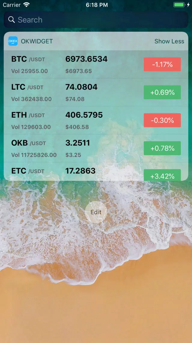 Captures d'écran de OK Widget-price tracker widget