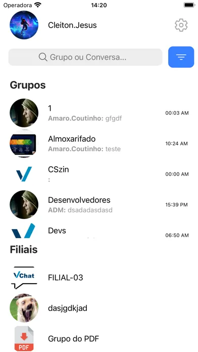 Скриншоты VChat