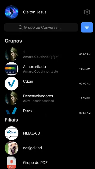 Скриншоты VChat