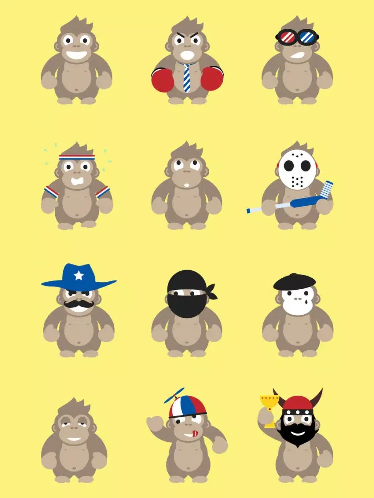 Silly Monkey Stickers iPad  スクリーンショット