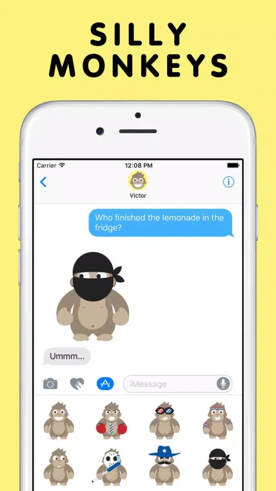 Silly Monkey Stickers スクリーンショット
