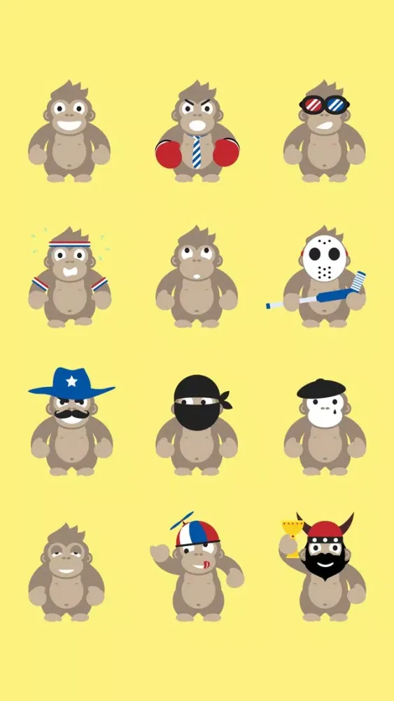 Silly Monkey Stickers スクリーンショット