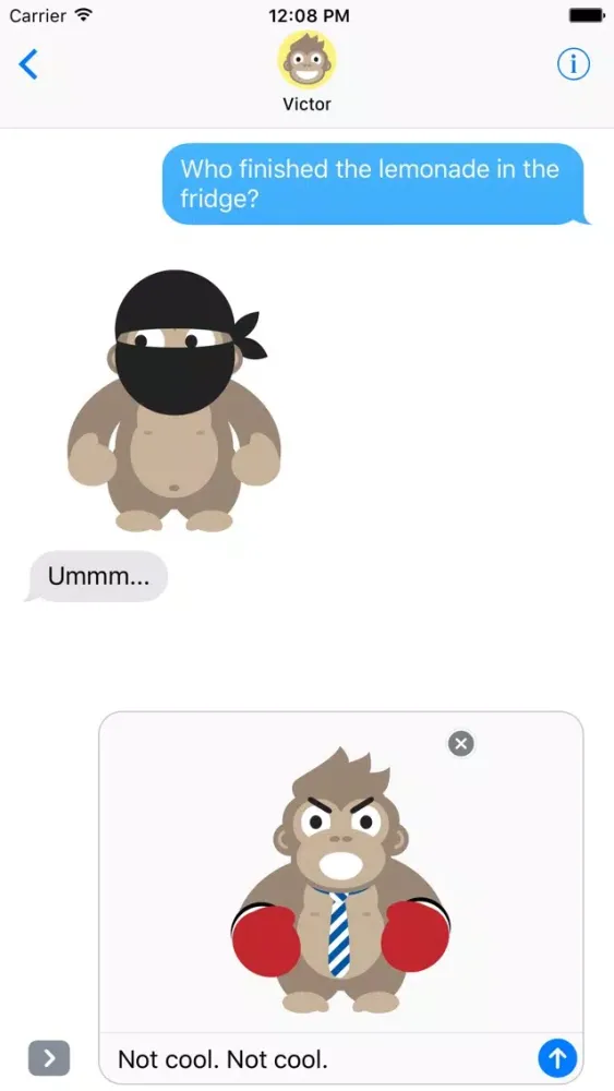 Silly Monkey Stickers スクリーンショット
