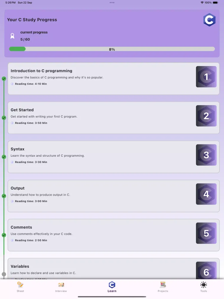 Ảnh chụp màn hình của C Programming for Beginners