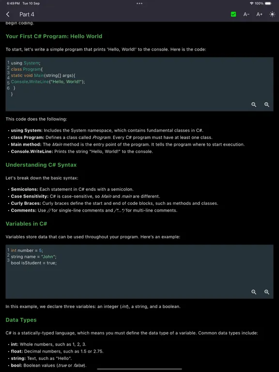 تصاویر C# Programming For Beginners iPad