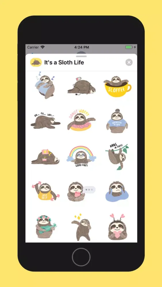 ภาพหน้าจอของ It's a Sloth Life Stickers