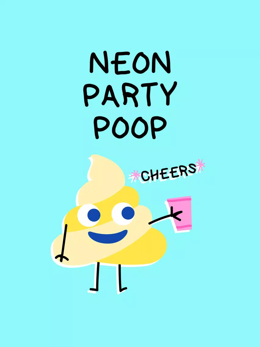 Neon Party Poop Stickers iPad  স্ক্রিনশট