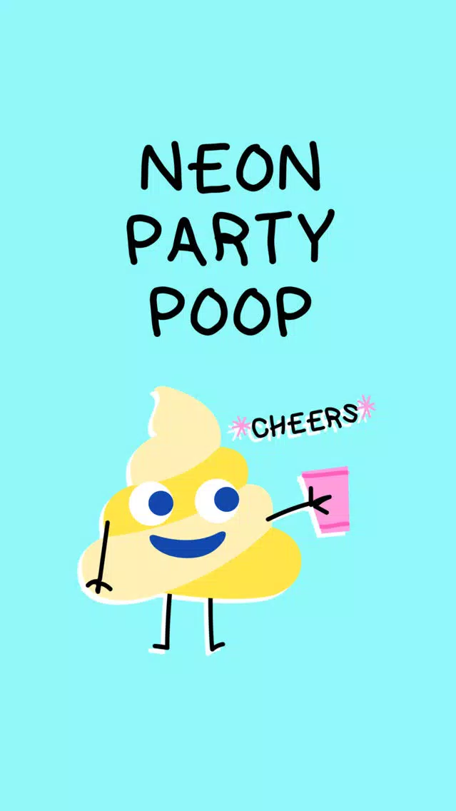 Neon Party Poop Stickers স্ক্রিনশট