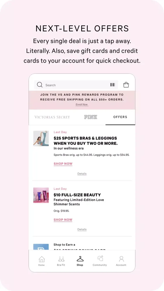 Victoria's Secret PINK Apparel سکرین شاٹس