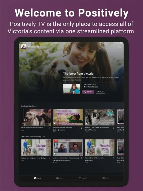 Capturas de pantalla de Positively TV iPad 
