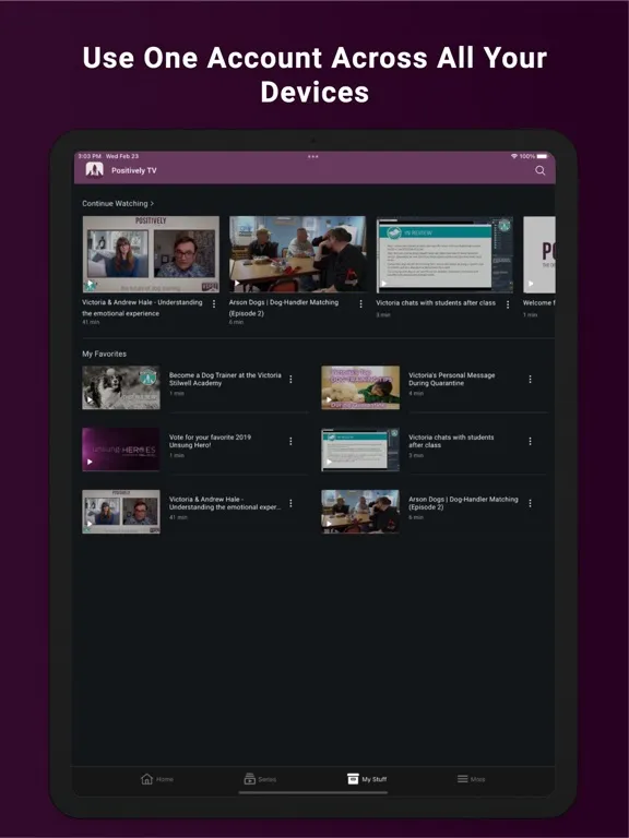 Capturas de pantalla de Positively TV iPad 